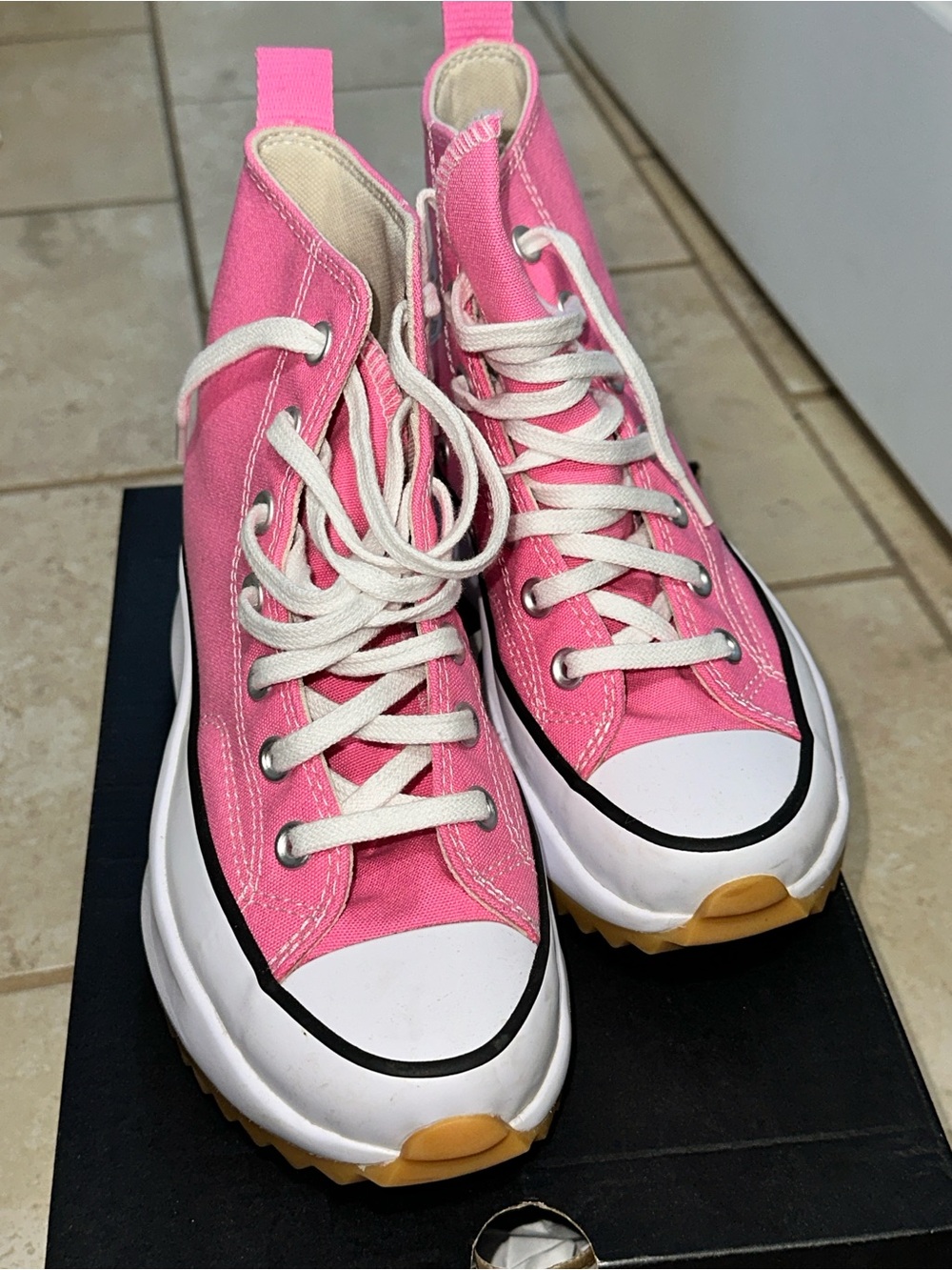 Converse Pink High-Top Platform Sneakers